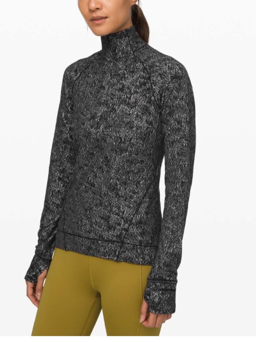 Lululemon Outrun the Elements 1/2 Zip | Size 8. | black and white - Picture 1 of 10